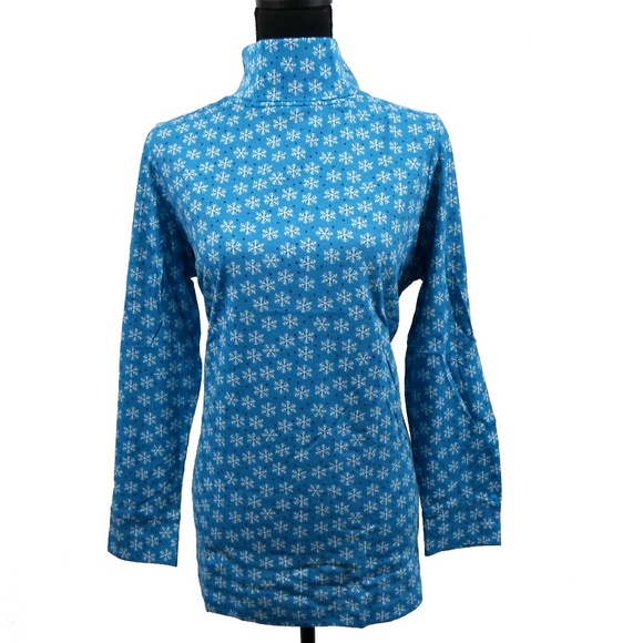 Woman Within Sweaters - Snowflake Turtleneck